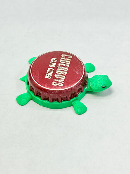 Cider Boys Hard Cider - Bottle Cap Magnet Turtle Shell Shocked Art