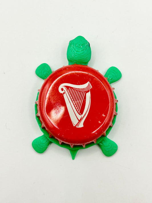 Guinness Harp (Red) - Bottle Cap Magnet Turtle