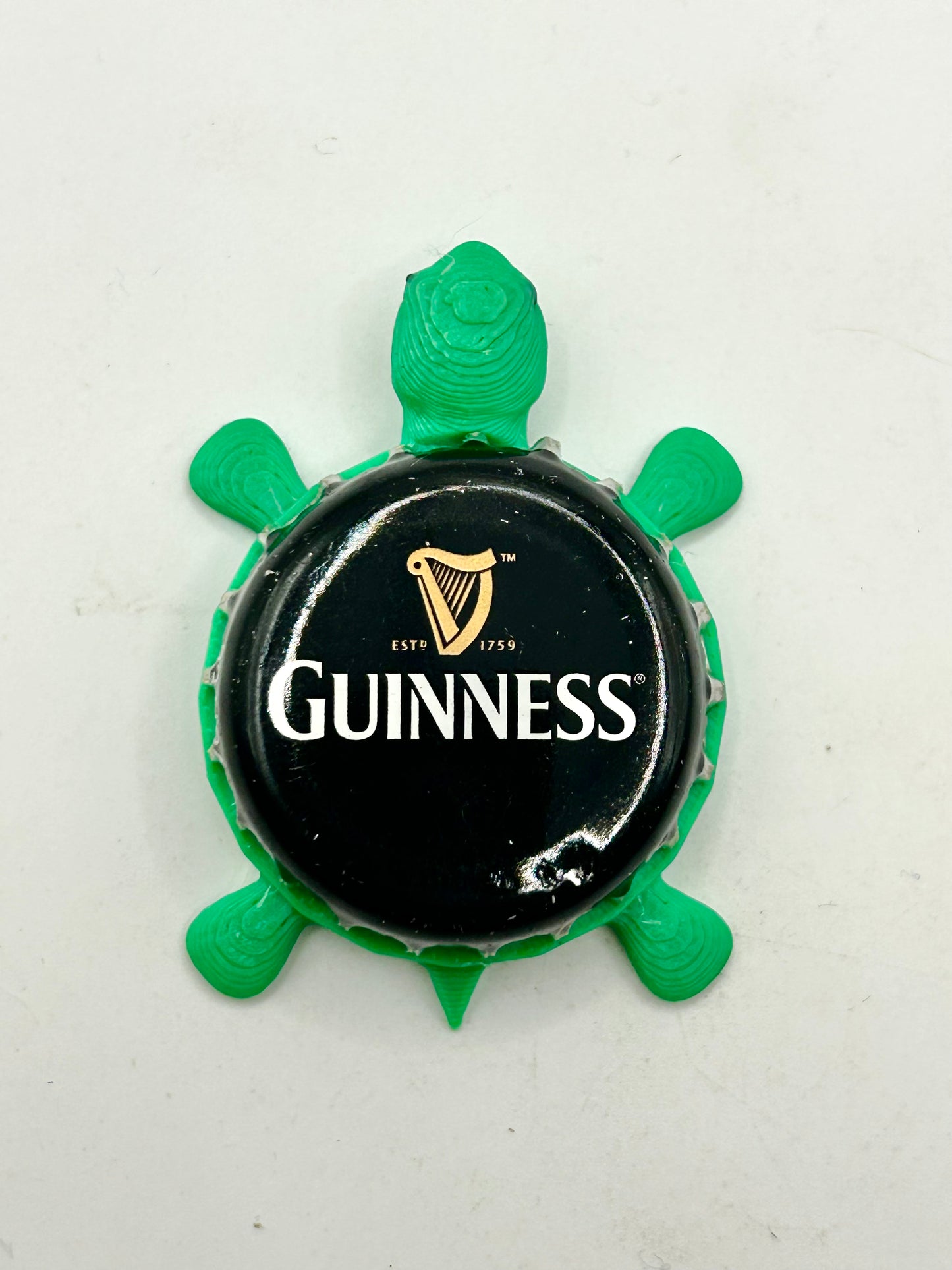 Guinness (Black) - Bottle Cap Magnet Turtle Shell Shocked Art