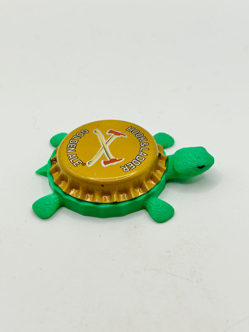 Hook and Ladder Brewing (Golden Ale) - Bottle Cap Magnet Turtle Shell Shocked Art