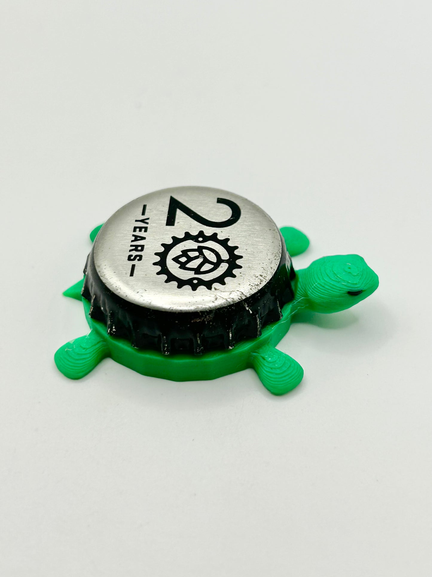 Real Ale Brewing (20 Years) - Bottle Cap Magnet Turtle