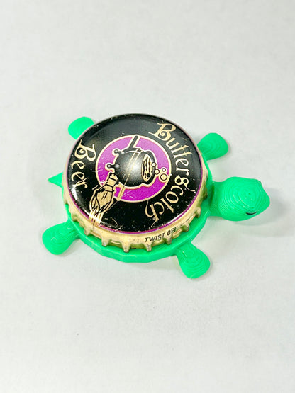Butterscotch Beer - Bottle Cap Magnet Turtle Shell Shocked Art
