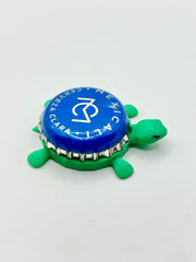 Mexicali Cerveza Clara - Bottle Cap Magnet Turtle Shell Shocked Art