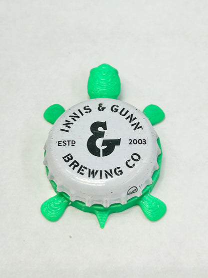 Innis & Gunn Brewing Co (White Cap) - Bottle Cap Magnet Turtle Shell Shocked Art