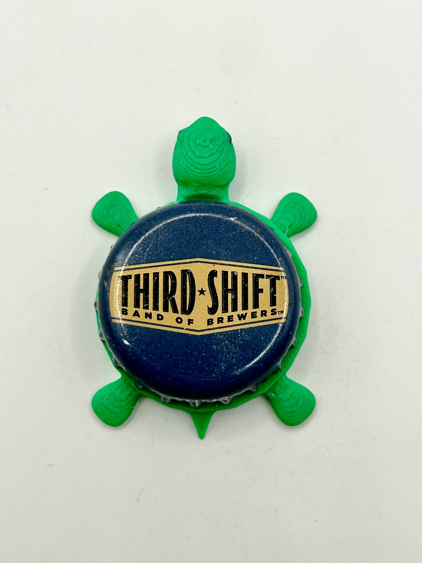 Third Shift Brewing (Vintage) - Bottle Cap Magnet Turtle