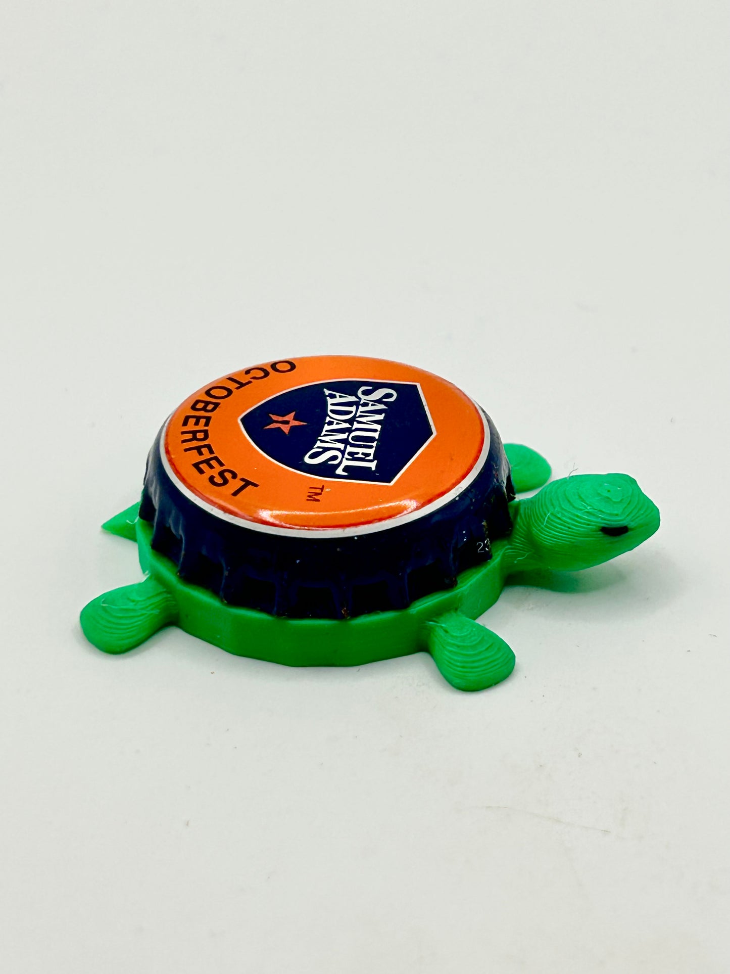 Sam Adams Octoberfest (Blue/Orange) - Bottle Cap Magnet Turtle