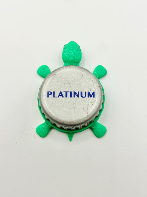 Bud Light Platinum (Vintage) - Bottle Cap Magnet Turtle Shell Shocked Art