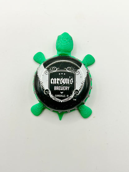 Carson’s Brewery - Bottle Cap Magnet Turtle Shell Shocked Art