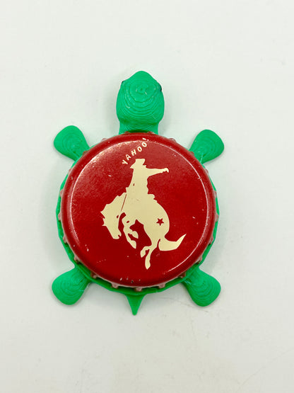 Yahoo! Soda (Maroon) - Bottle Cap Magnet Turtle Shell Shocked Art