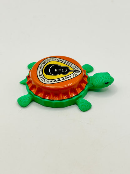Tennessee Brew Works - Bottle Cap Magnet Turtle Shell Shocked Art