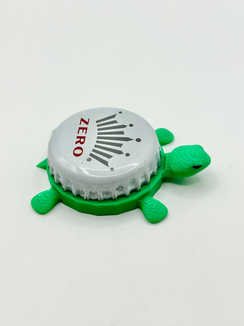 Budweiser Zero - Bottle Cap Magnet Turtle Shell Shocked Art