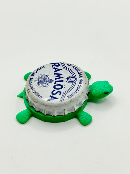 Ramlosa Water (Vintage) - Bottle Cap Magnet Turtle Shell Shocked Art