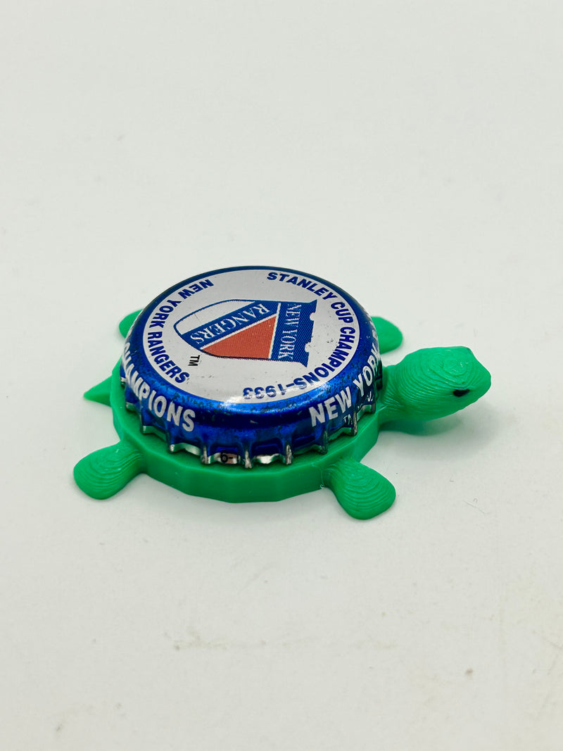 New York Rangers Stanley Cup Champions (1933) - Bottle Cap Magnet Turtle Shell Shocked Art