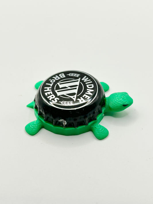 Widmer Brothers Brewing (Vintage Black & White) - Bottle Cap Magnet Turtle