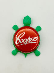 Cooper’s Brewing (Red) - Bottle Cap Magnet Turtle Shell Shocked Art