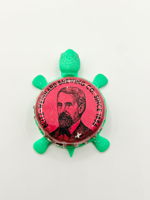 Blitz Weinhard Brewing (Red) - Bottle Cap Magnet Turtle Shell Shocked Art