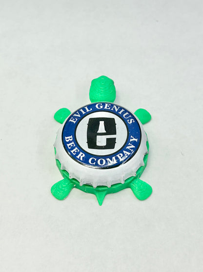 Evil Genius Brewing Bottle-Cap Magnet Turtle | Shell Shocked Art Shell Shocked Art