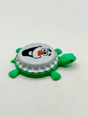 Olaf - Bottle Cap Magnet Turtle Shell Shocked Art