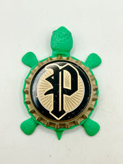 Pennsylvania Brewing - Bottle Cap Magnet Turtle Shell Shocked Art