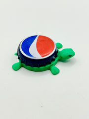 Pepsi Logo (Blue Border) - Bottle Cap Magnet Turtle Shell Shocked Art