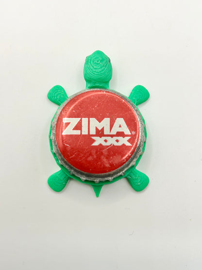 Zima XXX (Vintage) - Bottle Cap Magnet Turtle Shell Shocked Art