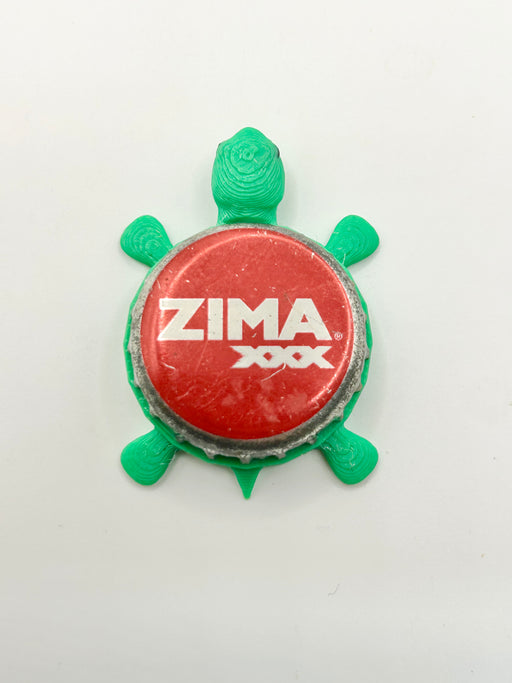 Zima XXX (Vintage) - Bottle Cap Magnet Turtle Shell Shocked Art