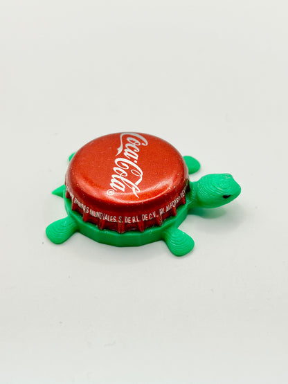 Coca Cola - Bottle Cap Magnet Turtle Shell Shocked Art