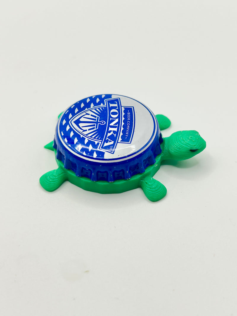 Tonka Brewing - Bottle Cap Magnet Turtle Shell Shocked Art