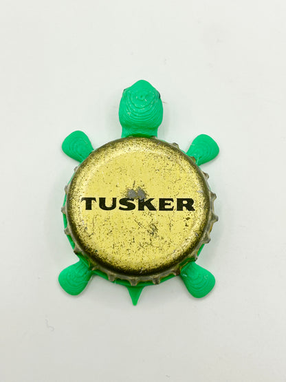 Tusker (Vintage) - Bottle Cap Magnet Turtle Shell Shocked Art