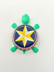 Estrella Jalisco - Bottle Cap Magnet Turtle Shell Shocked Art