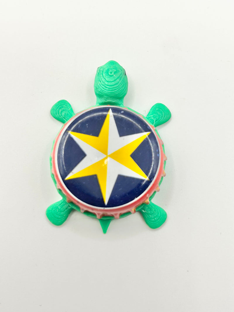 Estrella Jalisco - Bottle Cap Magnet Turtle Shell Shocked Art