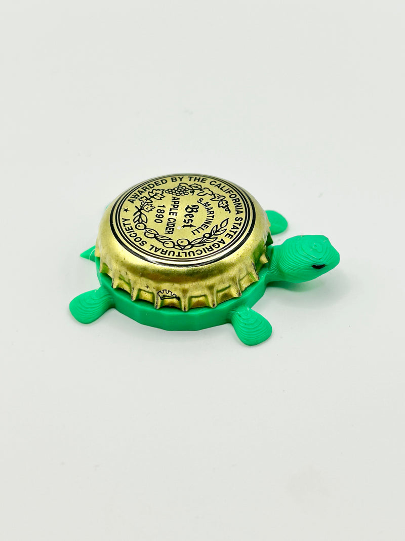 Martinelli’s Best Apple Cider - Bottle Cap Magnet Turtle Shell Shocked Art