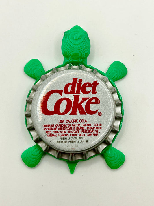 Diet Coke (Vintage) - Bottle Cap Magnet Turtle