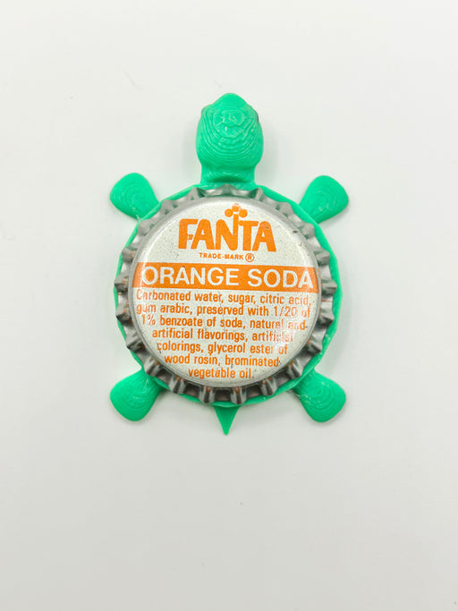 Fanta Orange Soda (Vintage) - Bottle Cap Magnet Turtle Shell Shocked Art