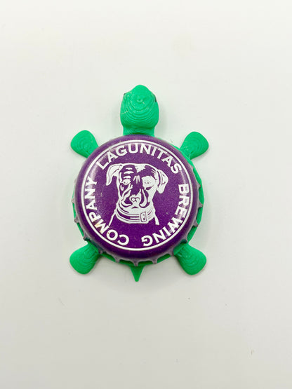 Lagunitas Brewing (Purple) - Bottle Cap Magnet Turtle Shell Shocked Art