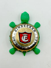 Einbecker German Beer (Ur-Bock Dunkel) - Bottle Cap Magnet Turtle Shell Shocked Art