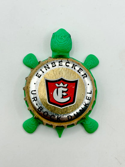 Einbecker German Beer (Ur-Bock Dunkel) - Bottle Cap Magnet Turtle Shell Shocked Art