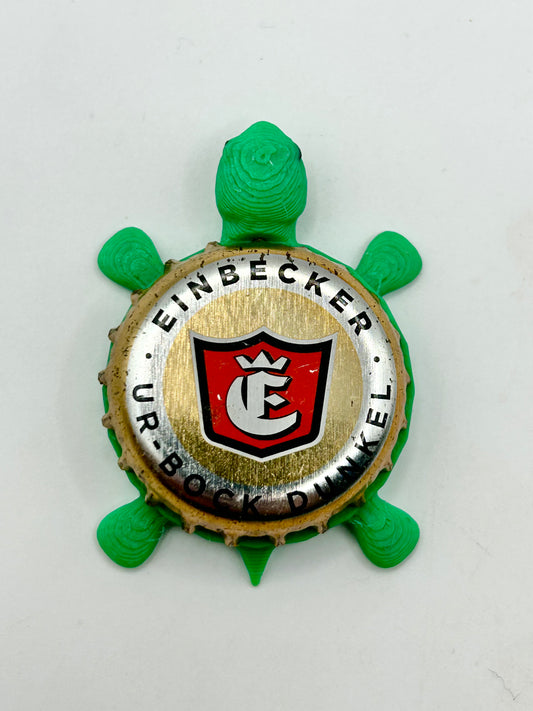 Einbecker German Beer (Ur-Bock Dunkel) - Bottle Cap Magnet Turtle Shell Shocked Art
