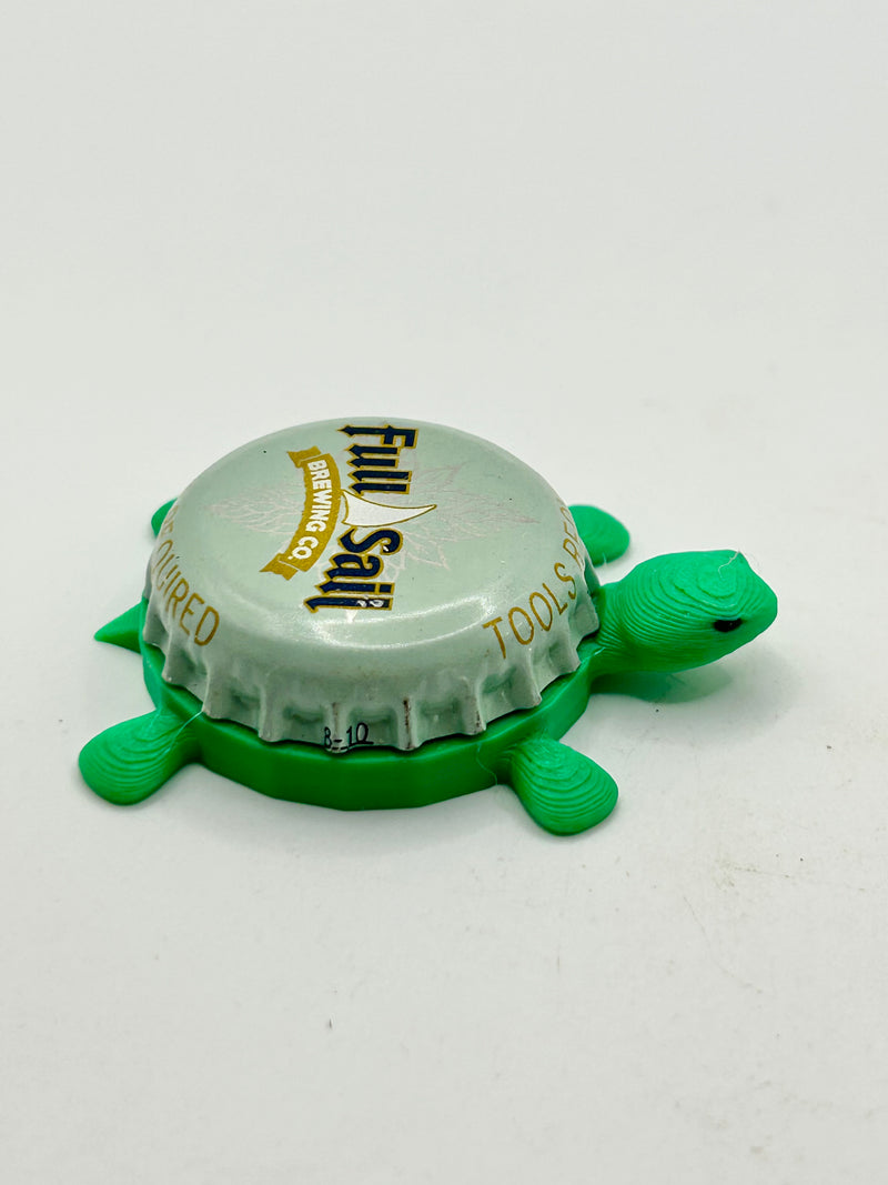 Full Sail Brewing Co (Light Green) - Bottle Cap Magnet Turtle Shell Shocked Art