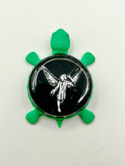 Grande Noirceur (Canada, St Jerome) - Bottle Cap Magnet Turtle Shell Shocked Art