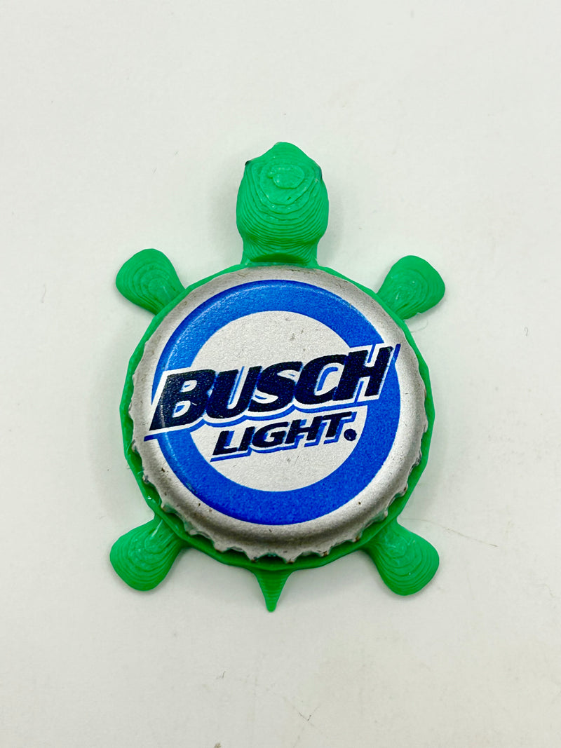 Busch Light Blue Circle Bottle-Cap Magnet Turtle | Shell Shocked Art Shell Shocked Art