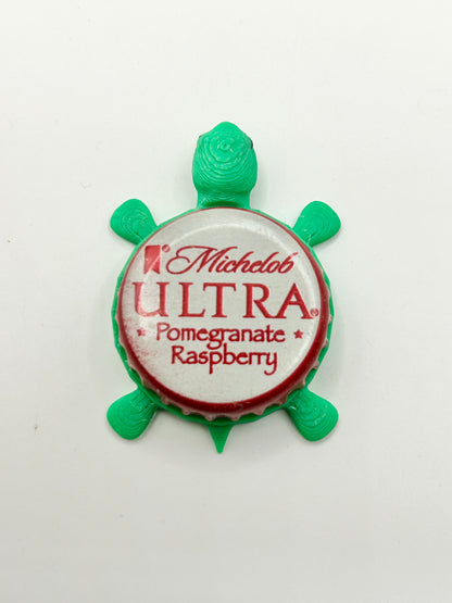 Michelob Ultra Pomegranate Raspberry - Bottle Cap Magnet Turtle Shell Shocked Art