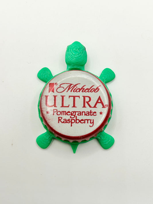 Michelob Ultra Pomegranate Raspberry - Bottle Cap Magnet Turtle