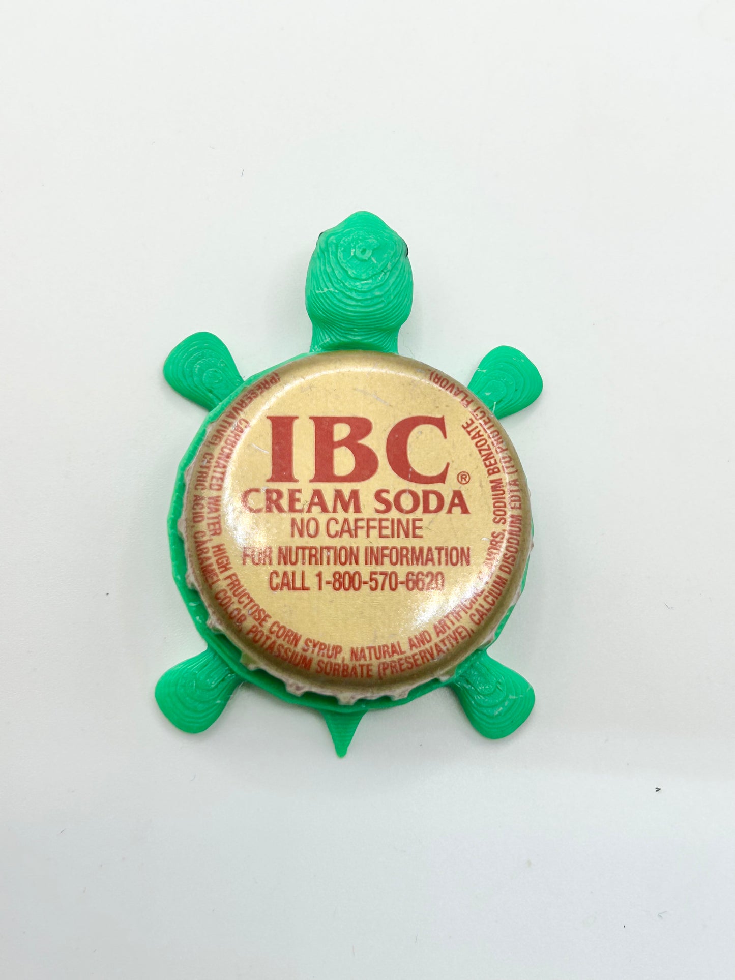 IBC Cream Soda (Older Design) - Bottle Cap Magnet Turtle