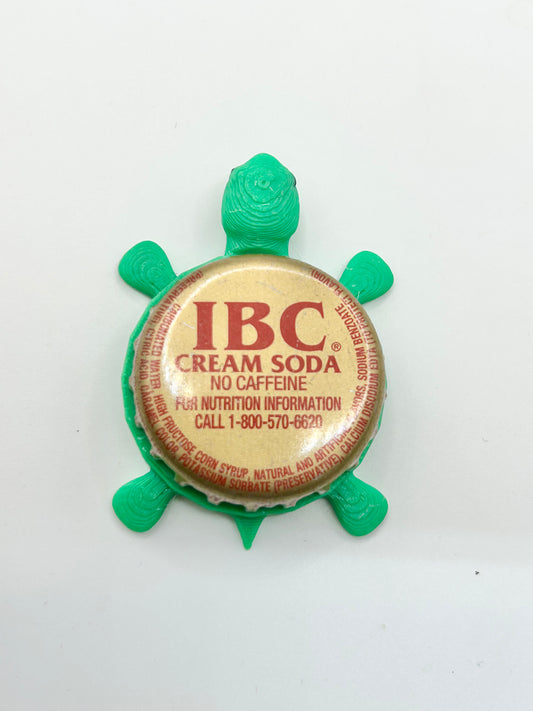 IBC Cream Soda (Older Design) - Bottle Cap Magnet Turtle