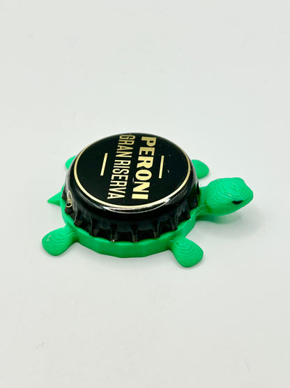 Peroni Gran Riserva - Bottle Cap Magnet Turtle Shell Shocked Art