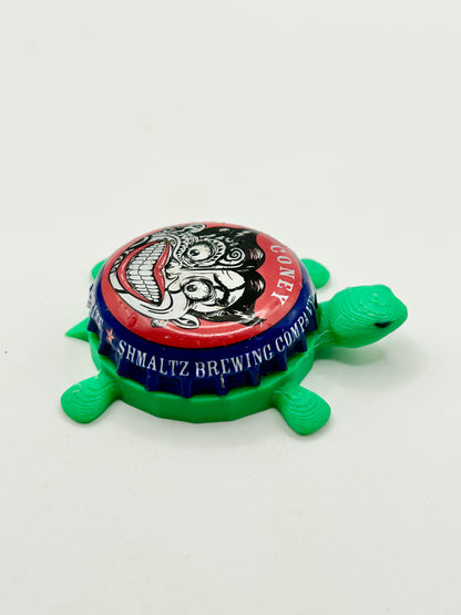 Shmaltz Brewing Coney Island - Bottle Cap Magnet Turtle Shell Shocked Art