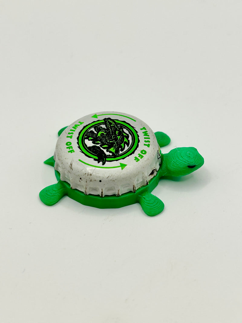 Flathead Lake Soda - Bottle Cap Magnet Turtle Shell Shocked Art