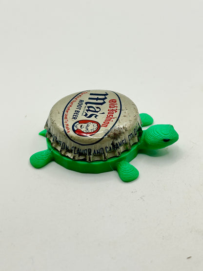 Ma’s Root Beer Soda (Vintage) - Bottle Cap Magnet Turtle Shell Shocked Art