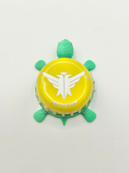 Smirnoff Eagle (Yellow) - Bottle Cap Magnet Turtle Shell Shocked Art
